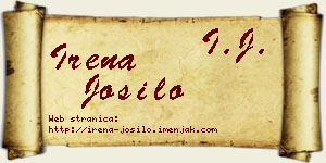 Irena Jošilo vizit kartica